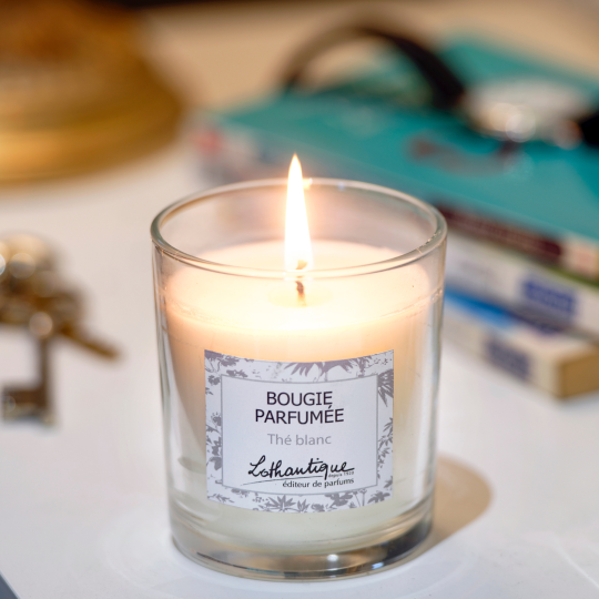 bougie parfum e th blanc lediteur de parfums